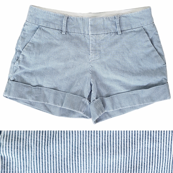 Club Monaco Pants - Club Monaco Marianna City Shorts blue stripes sz 2
